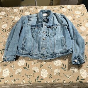 Vintage Denim Jacket Women’s Xl Y2K 90s Chore Barn Utility Preppy